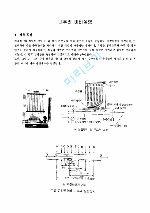 [유체역학] 벤츄리 미터실험.hwp